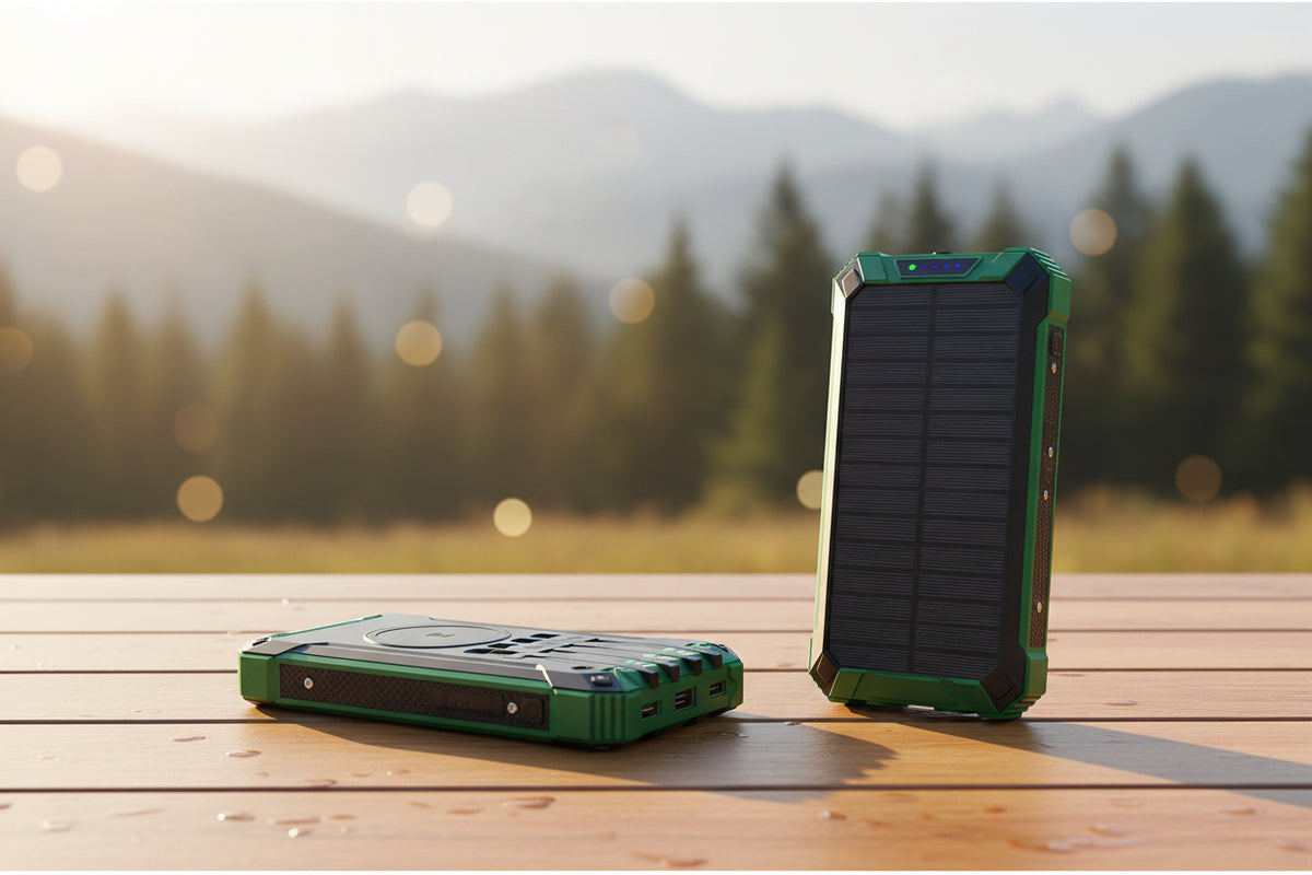 Batterie Externe Solaire Sans Fil 20 000 mAh – Grande Capacité, Charge Rapide Outdoor